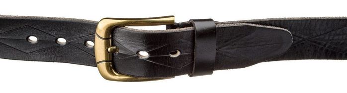 Мужской кожаный чёрный ремень Vintage 20126 купить недорого в Ты Купи