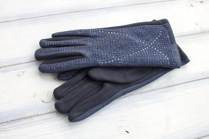 Женские стрейчевые перчатки чёрные 191s3 L купить недорого в Ты Купи
