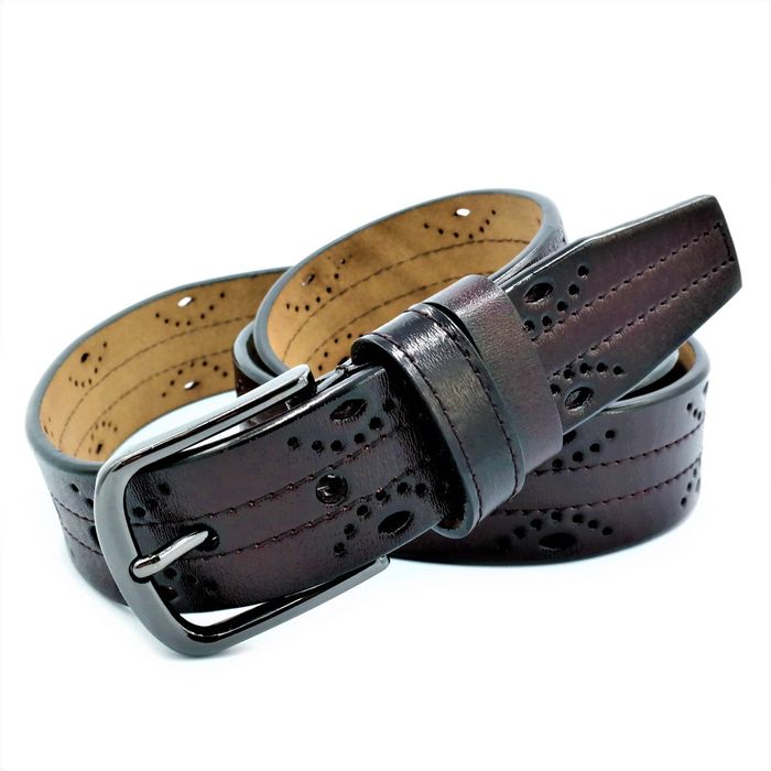 Женский кожаный ремень Weatro Тёмно-коричневый 87) купить недорого в Ты Купи