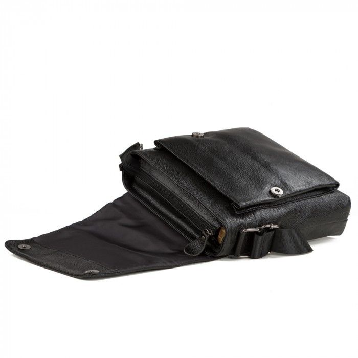 Чоловіча шкіряна чорна сумка сумка для підйомної сумки A25-1278a купити недорого в Ти Купи