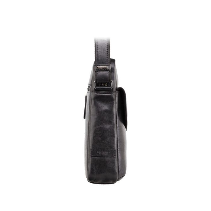 Чоловіча шкіряна сумка з RFID захистом Visconti ML36 Vesper A5 (Black) купити недорого в Ти Купи