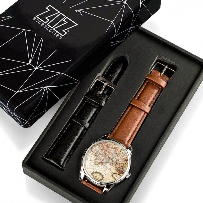 Наручний годинник ZIZ «Карта» + додатковий ремінець купити недорого в Ти Купи