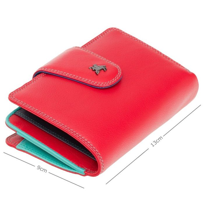Шкіряний жіночий гаманець Visconti SP31 Poppy c RFID (Red Multi Spectrum) купити недорого в Ти Купи