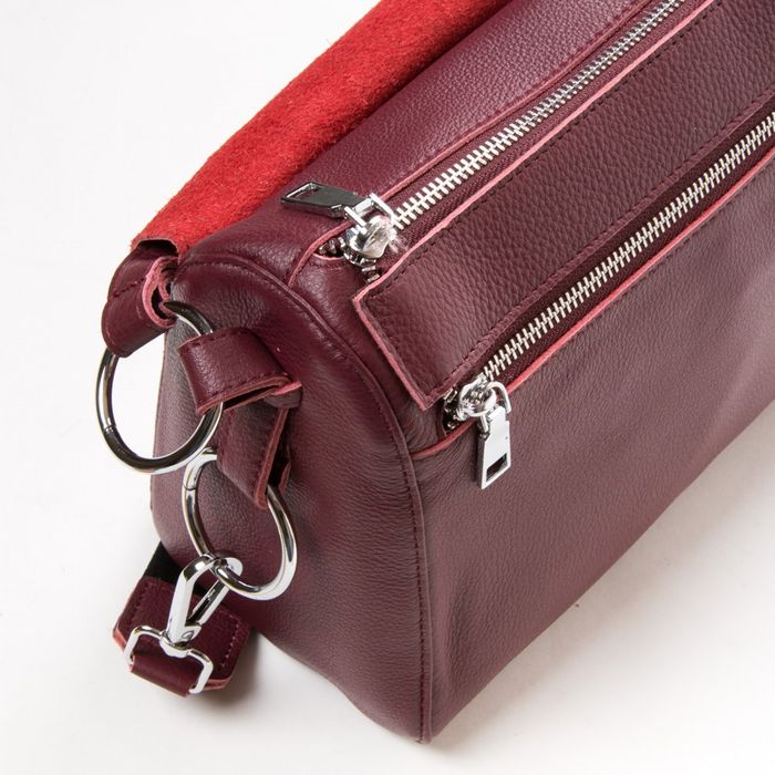 Женская кожаная сумка классическая ALEX RAI 01-12 34-83103-9 red-wine купить недорого в Ты Купи