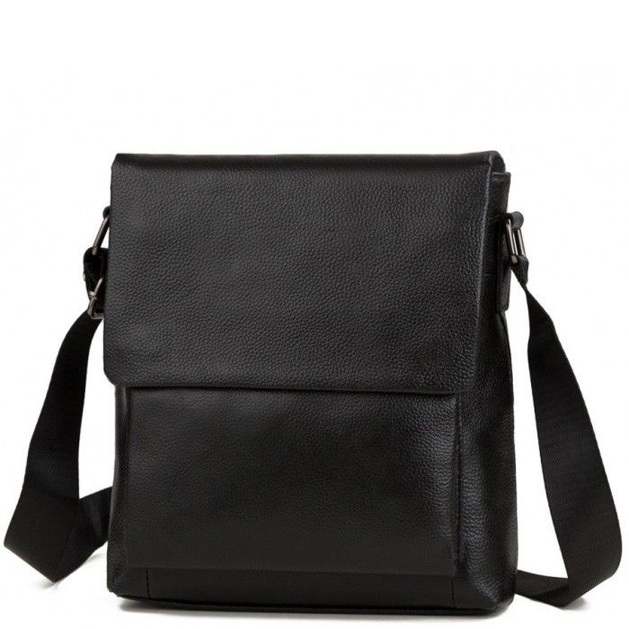 Мужская кожаная черная сумка-планшет TIDING BAG A25-1278A купить недорого в Ты Купи