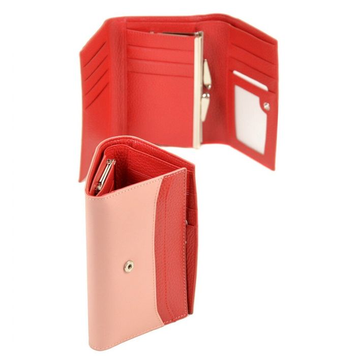 Кожаный кошелек Color Bretton W5458 pink купить недорого в Ты Купи
