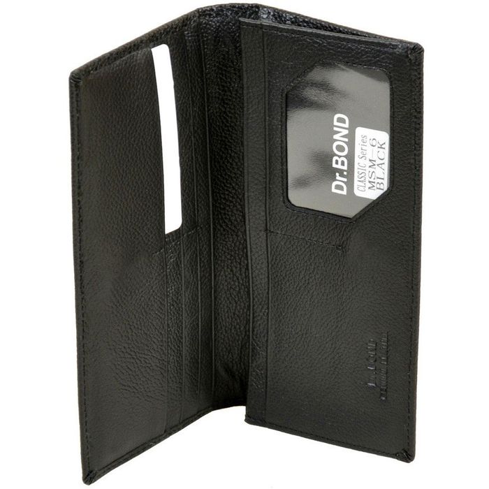 Шкіряний чоловічий гаманець Dr.Bond MSM-6 black купити недорого в Ти Купи