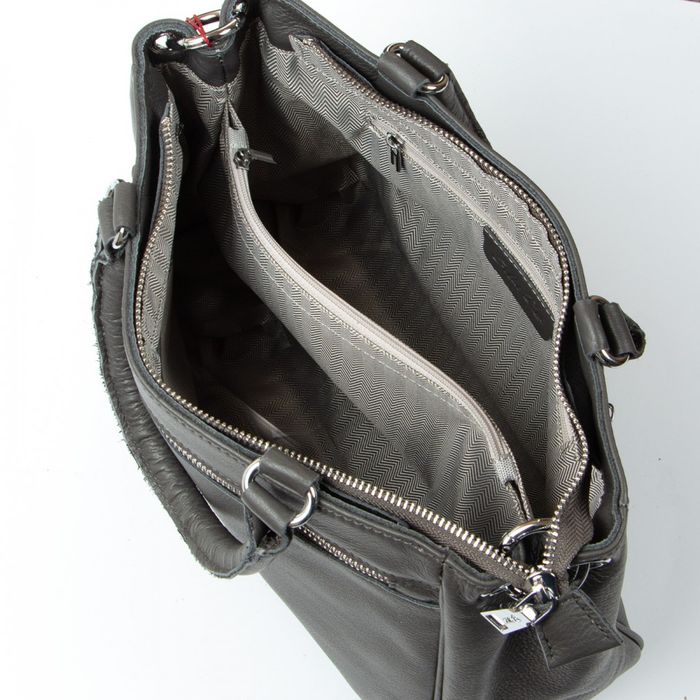 Жіноча шкіряна сумка ALEX RAI 8782-9 grey купити недорого в Ти Купи