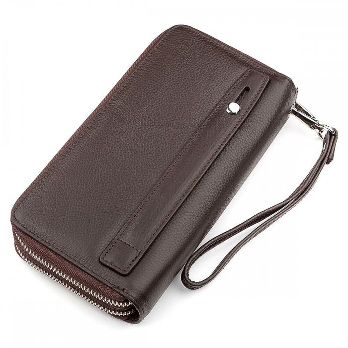 Чоловічий шкіряний гаманець ST Leather 18451 (ST127) Чорний купити недорого в Ти Купи