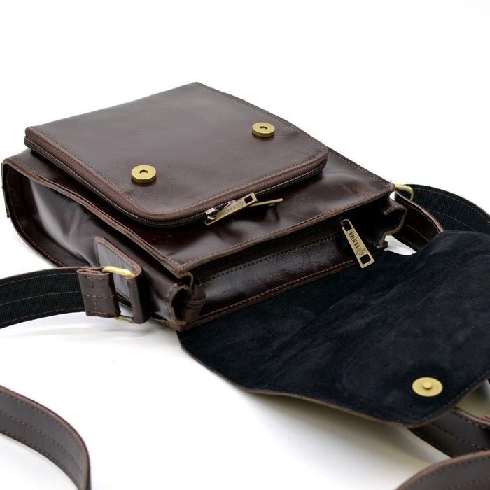 Мужская кожаная коричневая сумка TARWA gx-3027-3md купити недорого в Ти Купи