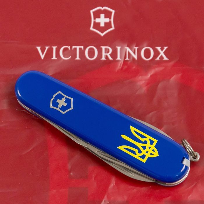Складной нож Victorinox SPARTAN UKRAINE Трезубец желт. 1.3603.2_T0018u купить недорого в Ты Купи