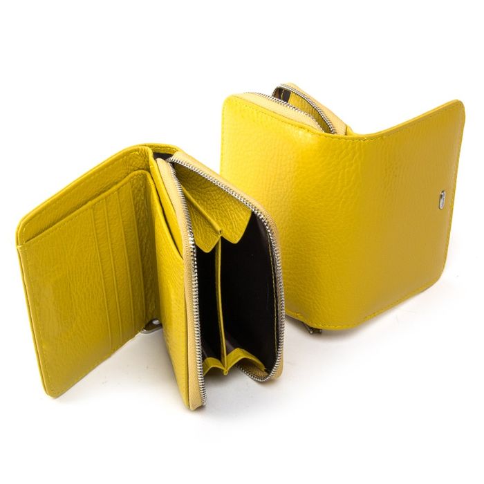 Жіночий шкіряний гаманець Classik DR. BOND WN-4 yellow купити недорого в Ти Купи