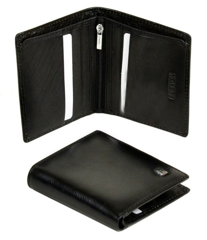 Чоловічий шкіряний гаманець Softina Bretton MS-33 black купити недорого в Ти Купи