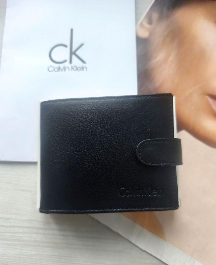 Чоловічий шкіряний гаманець затискачем Calven Klin lux lux ck11 купити недорого в Ти Купи