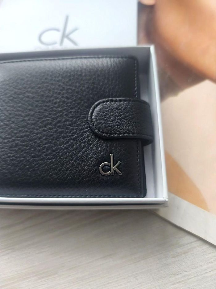 Чоловічий шкіряний гаманець затискачем Calven Klin lux lux ck11 купити недорого в Ти Купи