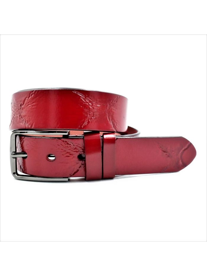 Женский кожаный ремень Weatro 3,3х110-115 см Красный lmn-zh-33k-038 купить недорого в Ты Купи