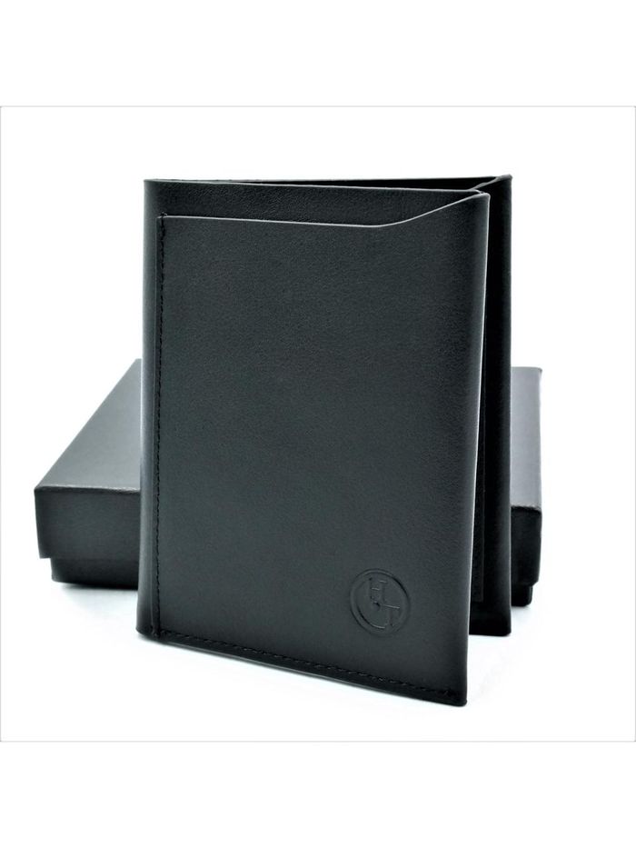 Чоловічий шкіряний гаманець Weatro 12,5 х 6 х 2 см Чорний wtro-165-13-2 купить недорого в Ты Купи