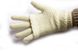 Вязаные белые женские перчатки-митенки Shust Gloves