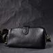 Молодіжна жіноча шкіряна сумка через плече Vintage 22427, Чорний