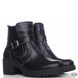 Черные женские ботинки из кожи Villomi 4017-01