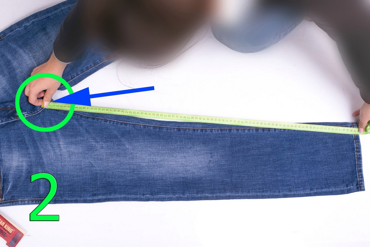 Измерить длину джинс по внутреннему шву