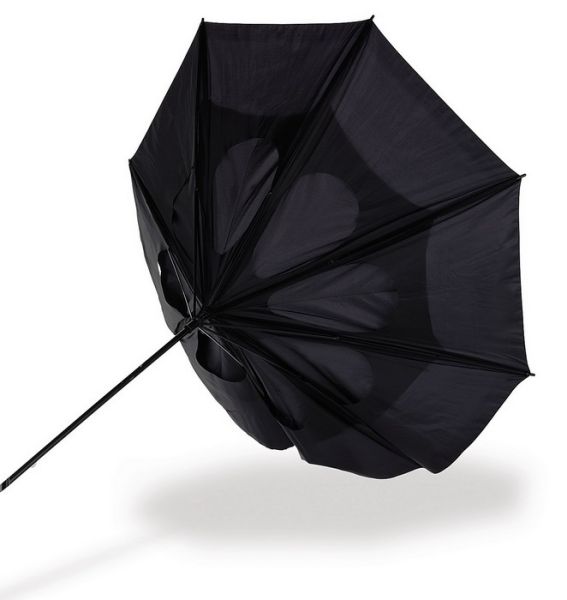 Зонт с металлическими спицами противоштормовой