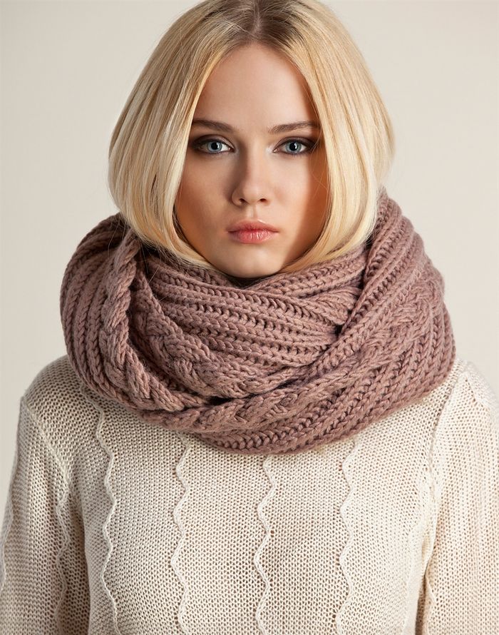Вязание зимнего шарфа